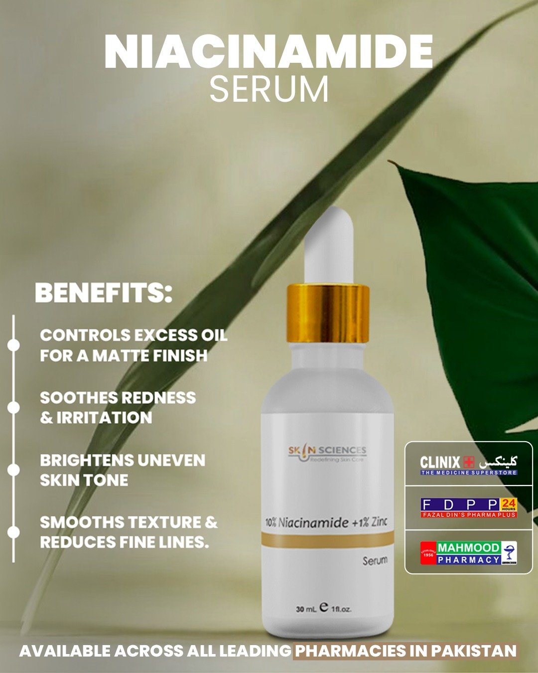 Best Niacinamide Serum in Pakistan – Glow Starts Here | Shop Now with Skin Sciences