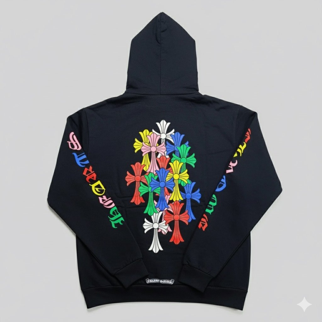 Black Gothic Cross Zip Up Hoodie | Perfect Blend of Comfort